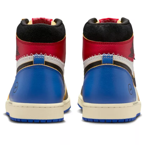 Jordan 1 Retro High OG SP Fragment x Union LA Varsity Red Sport Royal magas szárú sneaker – termékfotó, oldalnézet
