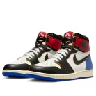 Jordan 1 Retro High OG SP Fragment x Union LA Varsity Red Sport Royal magas szárú sneaker – termékfotó, oldalnézet
