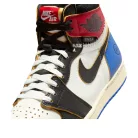 Jordan 1 Retro High OG SP Fragment x Union LA Varsity Red Sport Royal magas szárú sneaker – termékfotó, oldalnézet