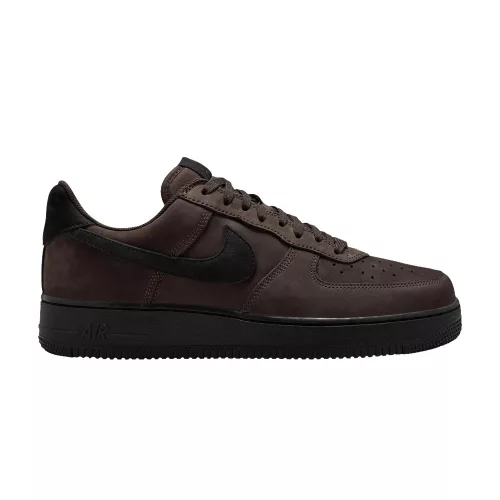 Nike Air Force 1 Low Retro Premium QS Black Tea Black Badgeless alacsony szárú sneaker – termékfotó, oldalnézet