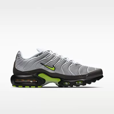 Nike Air Max Plus White Pearl Grey Neon férfi alacsony szárú utcai sneaker fehér