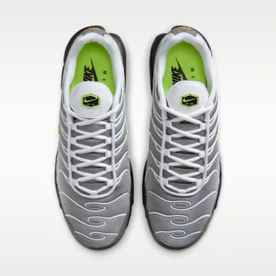 Nike Air Max Plus White Pearl Grey Neon férfi alacsony szárú utcai sneaker fehér