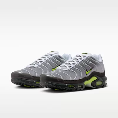 Nike Air Max Plus White Pearl Grey Neon férfi alacsony szárú utcai sneaker fehér