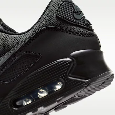 Nike Air Max 90 Anthracite Black férfi alacsony szárú utcai sneaker fekete