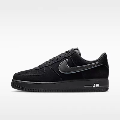 Nike Air Force 1 Low '07 LV8 Black Iron Grey alacsony szárú sneaker – termékfotó, oldalnézet