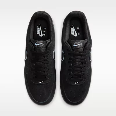 Nike Air Force 1 Low '07 LV8 Black Iron Grey alacsony szárú sneaker – termékfotó, oldalnézet
