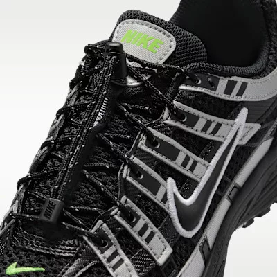 Nike P-6000 Black Metallic Silver Volt Ice (GS) alacsony szárú sneaker – termékfotó, oldalnézet