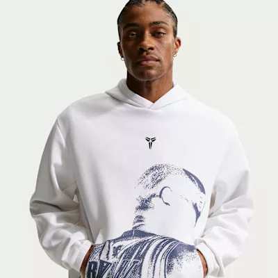 Nike Kobe Dri-FIT Fleece Pullover Basketball Hoodie White – termékfotó, oldalnézet
