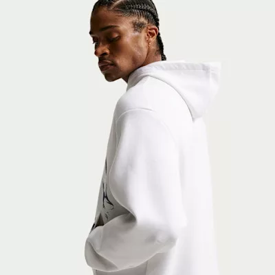 Nike Kobe Dri-FIT Fleece Pullover Basketball Hoodie White – termékfotó, oldalnézet