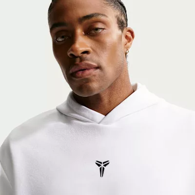 Nike Kobe Dri-FIT Fleece Pullover Basketball Hoodie White – termékfotó, oldalnézet