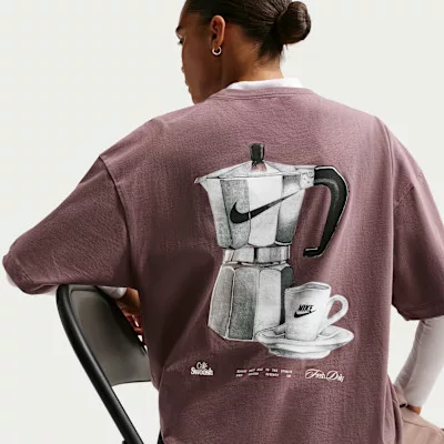 Nike NSW Oversized Tee 'Tattoo/Sail' – termékfotó, oldalnézet