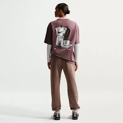 Nike NSW Oversized Tee 'Tattoo/Sail' – termékfotó, oldalnézet
