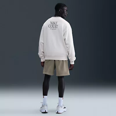NikeCourt Men's French Terry Crewneck Top Phantom – termékfotó, oldalnézet
