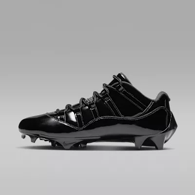 Jordan 11 Low TD Cleat Patent Black férfi alacsony szárú utcai sneaker fekete