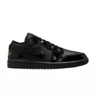 Jordan 1 Low SE Black Croc Scream Green (Women's) női alacsony szárú utcai sneaker fekete zöld