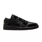 Jordan 1 Low SE Black Croc Scream Green (Women's) női alacsony szárú utcai sneaker fekete zöld