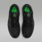 Jordan 1 Low SE Black Croc Scream Green (Women's) női alacsony szárú utcai sneaker fekete zöld
