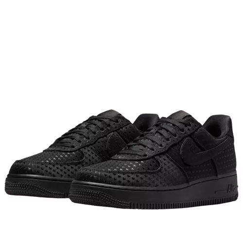 Nike Air Force 1 Low Valentine's Day Triple Black (2026) (Women's) alacsony szárú sneaker – termékfotó, oldalnézet