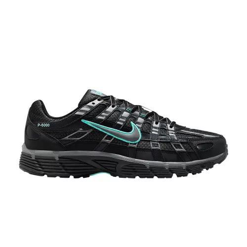 Nike P-6000 Black Hyper Turquoise Cool Grey alacsony szárú sneaker – termékfotó, oldalnézet