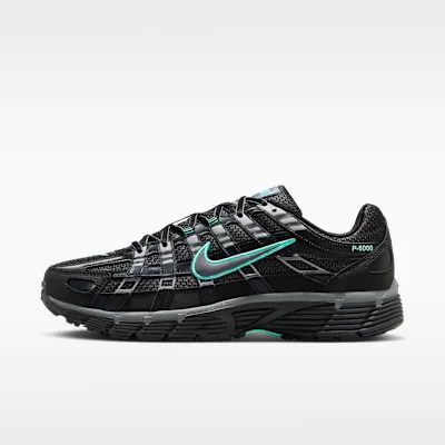 Nike P-6000 Black Hyper Turquoise Cool Grey alacsony szárú sneaker – termékfotó, oldalnézet