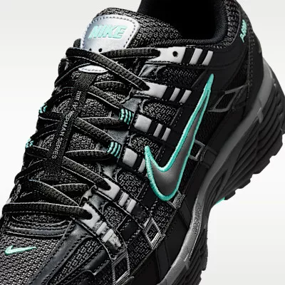 Nike P-6000 Black Hyper Turquoise Cool Grey alacsony szárú sneaker – termékfotó, oldalnézet
