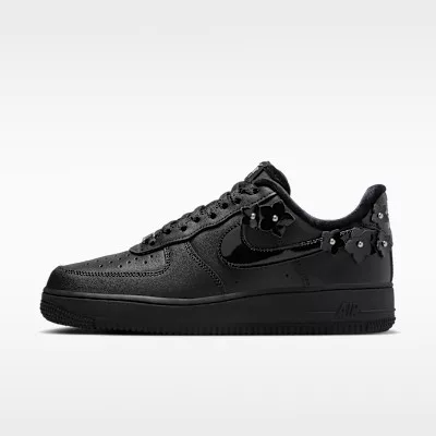Nike Air Force 1 Low '07 Florette Black Off-Noir (Women's) női alacsony szárú utcai sneaker fekete