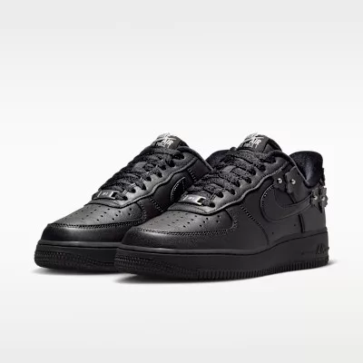 Nike Air Force 1 Low '07 Florette Black Off-Noir (Women's) női alacsony szárú utcai sneaker fekete