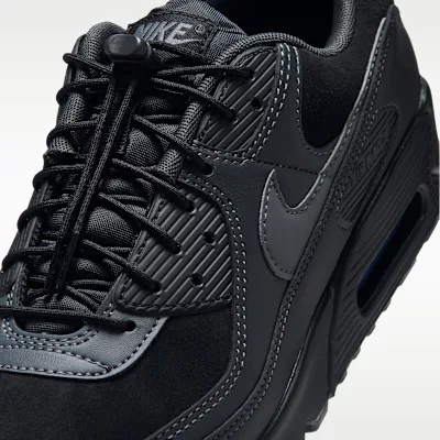 Nike Air Max 90 Black Iron Grey alacsony szárú sneaker – termékfotó, oldalnézet