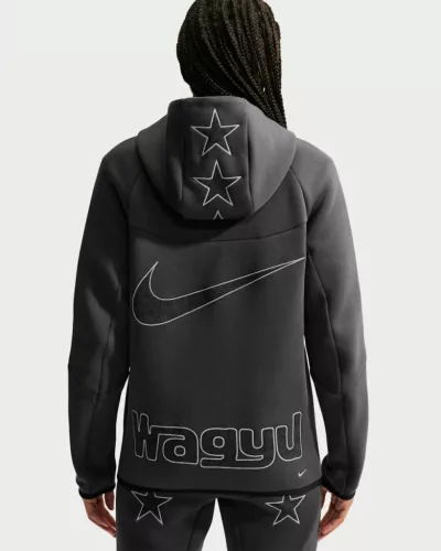 Nike Energy x Wagyu Tech Fleece Full-Zip Hoodie Black uniszex pulóver fekete