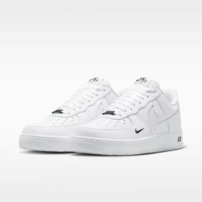 Nike Air Force 1 '07 LV8 White Black Reflect Silver férfi alacsony szárú utcai sneaker fehér fekete ezüst