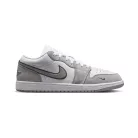 Nike Jordan 1 Low White Iron Grey férfi alacsony szárú utcai sneaker fehér szürke