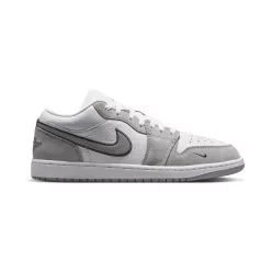   Nike Jordan 1 Low White Iron Grey férfi alacsony szárú utcai sneaker fehér szürke