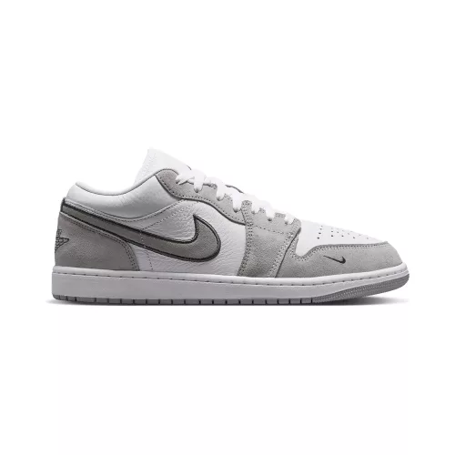 Nike Jordan 1 Low White Iron Grey férfi alacsony szárú utcai sneaker fehér szürke