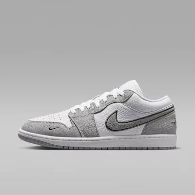 Nike Jordan 1 Low White Iron Grey férfi alacsony szárú utcai sneaker fehér szürke