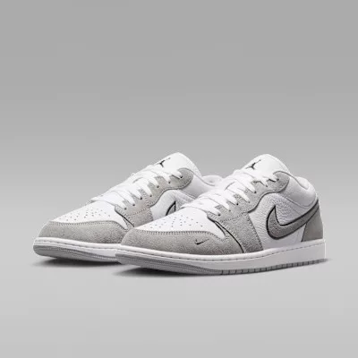 Nike Jordan 1 Low White Iron Grey férfi alacsony szárú utcai sneaker fehér szürke