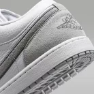 Nike Jordan 1 Low White Iron Grey férfi alacsony szárú utcai sneaker fehér szürke