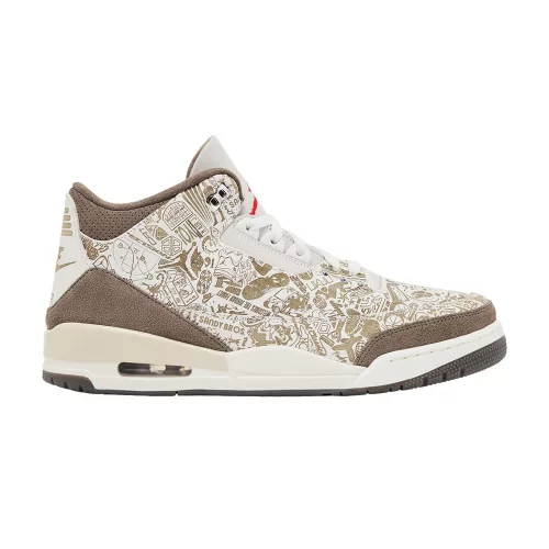 Air Jordan 3 Retro 'Laser Palomino' alacsony szárú sneaker – termékfotó, oldalnézet