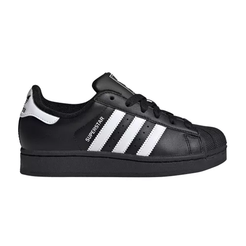 adidas Superstar II Black White (GS) alacsony szárú sneaker – termékfotó, oldalnézet