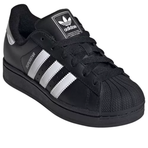 adidas Superstar II Black White (GS) alacsony szárú sneaker – termékfotó, oldalnézet