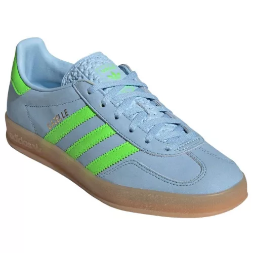 adidas Gazelle Indoor Clear Sky Solar Green (Women's) alacsony szárú sneaker – termékfotó, oldalnézet