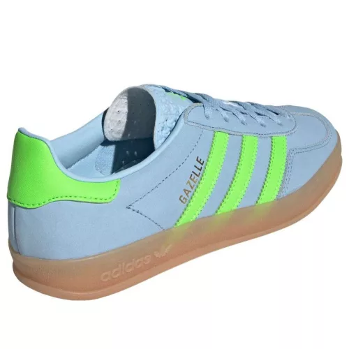 adidas Gazelle Indoor Clear Sky Solar Green (Women's) alacsony szárú sneaker – termékfotó, oldalnézet