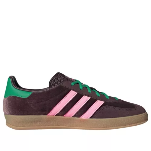 adidas Gazelle Indoor Brown Velvet (Women's) alacsony szárú sneaker – termékfotó, oldalnézet