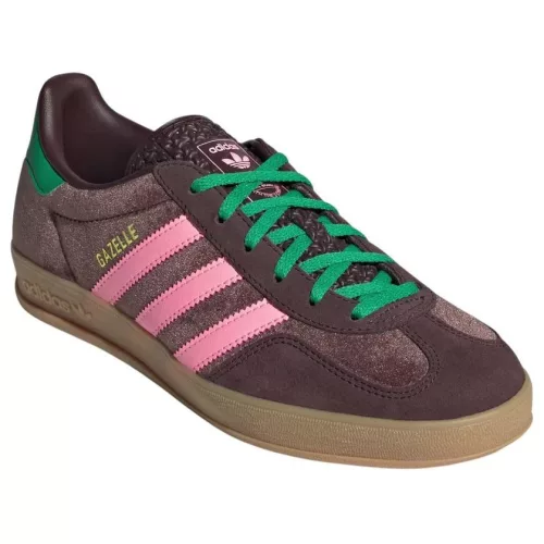 adidas Gazelle Indoor Brown Velvet (Women's) alacsony szárú sneaker – termékfotó, oldalnézet