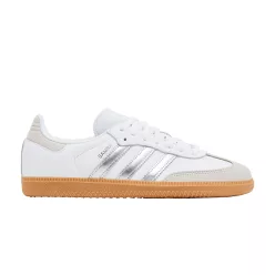   adidas Samba OG White Silver Metallic Grey (Women's) női alacsony szárú utcai sneaker fehér