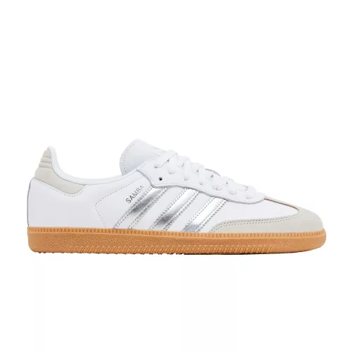 adidas Samba OG White Silver Metallic Grey (Women's) női alacsony szárú utcai sneaker fehér