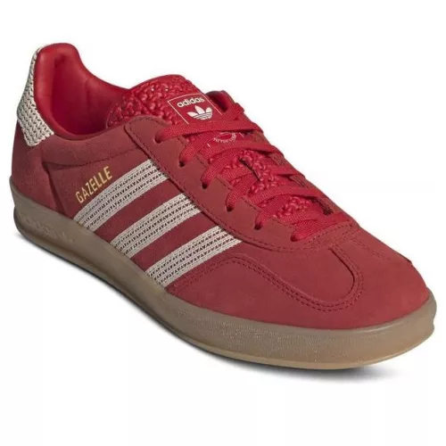 adidas Gazelle Indoor Better Scarlet Wonder White Gum (Women's) alacsony szárú sneaker – termékfotó, oldalnézet