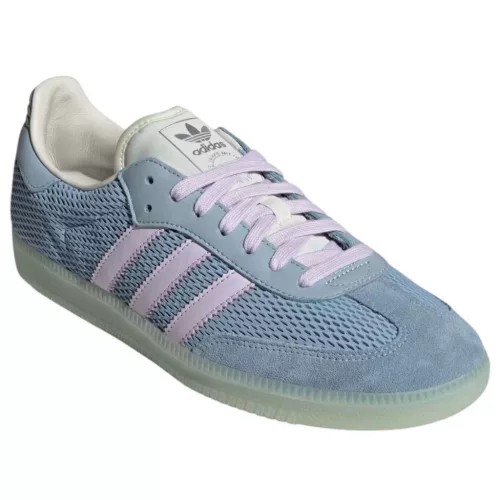 adidas Samba OG Tactile Blue Ice Lavender alacsony szárú sneaker – termékfotó, oldalnézet