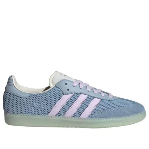 adidas Samba OG Tactile Blue Ice Lavender alacsony szárú sneaker – termékfotó, oldalnézet