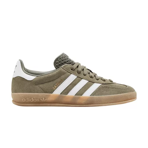 adidas Gazelle Indoor Olive Strata Cloud White Gum alacsony szárú sneaker – termékfotó, oldalnézet