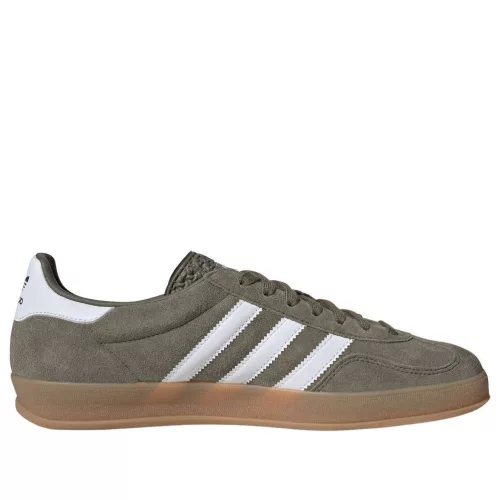 adidas Gazelle Indoor Olive Strata Cloud White Gum alacsony szárú sneaker – termékfotó, oldalnézet